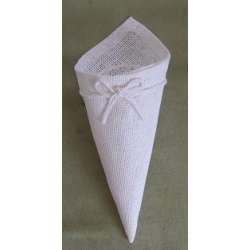 Cono medio di juta cm 10 h 30 bianco