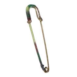 Cf 6 pz  spilla da balia cm 9 green