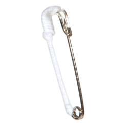 Cf 6 pz  spilla da balia cm 4 white