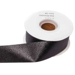 NASTRO GLITTERATO - H.2,5 CM X 20 MT - NERO in Nastri Lurex e Metallici
