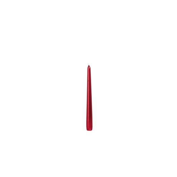 CANDELA CONICA LACCATA ROSSO  METALLIZZATA 25 H - CF 12 in Candele Coniche