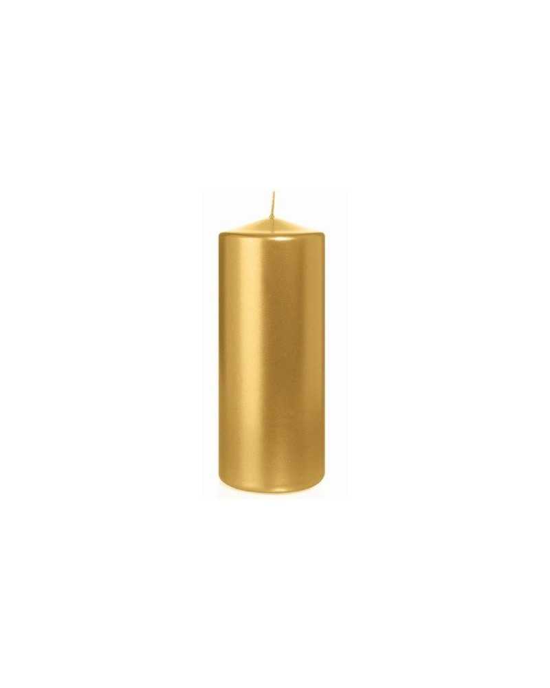Candele | Set da 12 Candela Moccolo - Diametro 5.8 cm, Altezza 12 cm, Oro | 4009406809398