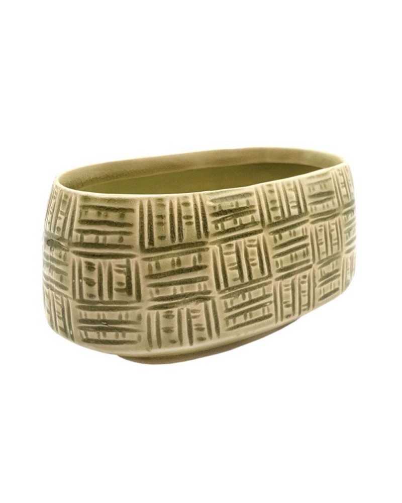 Vasi per Piante | OVALE PERU' IN CERAMICA VERDE D.15 H.10 CM - CF 4 PZ | 8057714571199