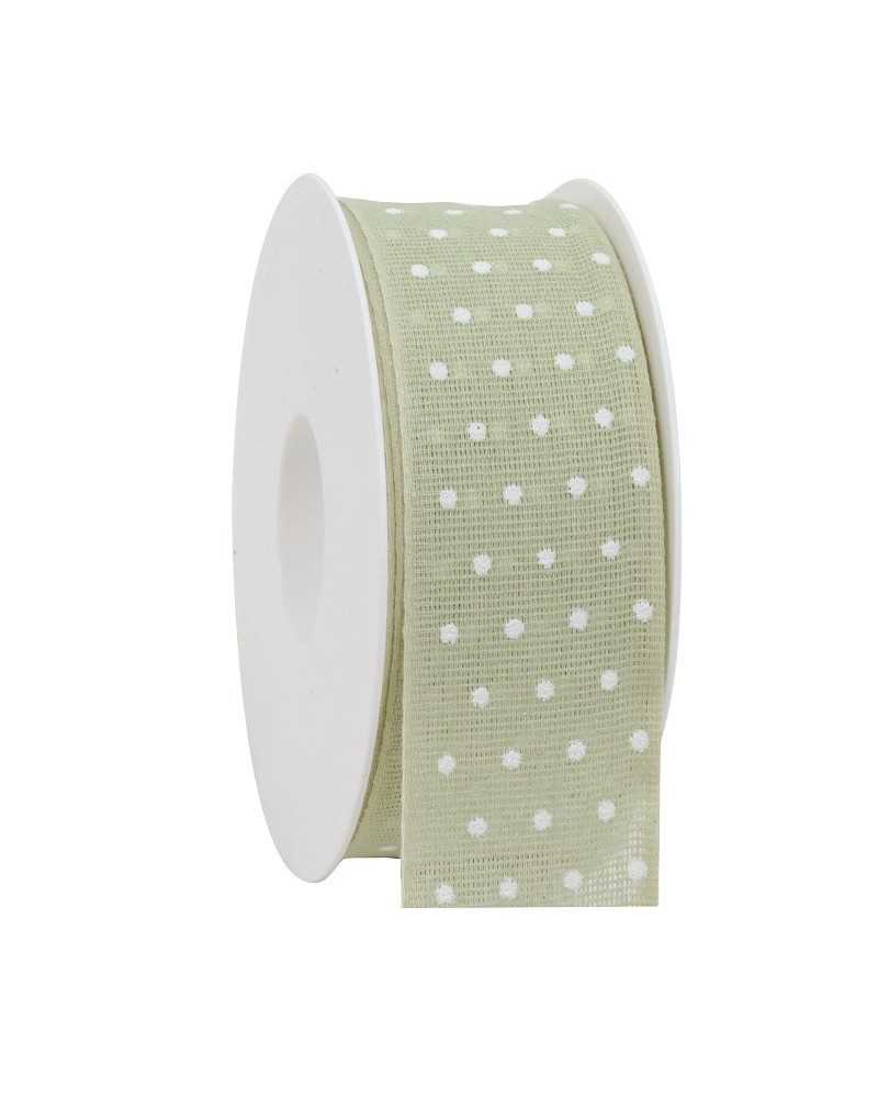Nastri e Cordini | Nastro Nouveau Points mm 40x 20 mt light green | 4008953602582