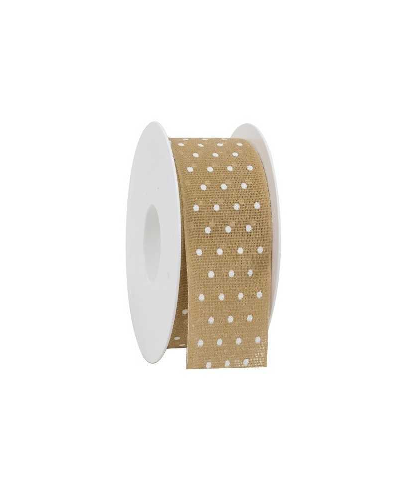 Nastri e Cordini | NASTRO POIS - H.4 CM X 20 MT - BEIGE | 4008953602599