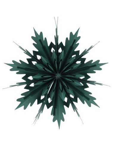 Decorazioni | Fiocco di neve di carta in 3d richiudibile dm40x9 dark gren | 8721071061562
