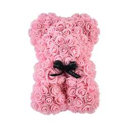Orsetto di rose foam h 25 rosa