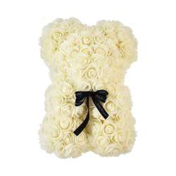 Orsetto di rose foam h 25  cream