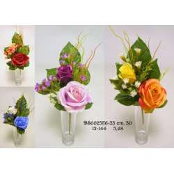 Cf 12 pz frontali  rose e bocciolo assortiti