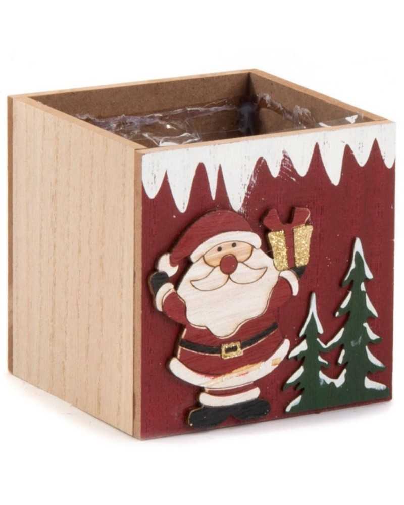 Decor Vasi & Coprivasi | Vaso Quadro in legno cm 10x10 h10 decoro natale | 8056146103916