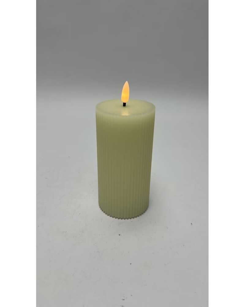 Decorazioni | CF 3 PZ - CANDELE A LED - DECORAZIONE RIGHINE - AVORIO | 8054751641540