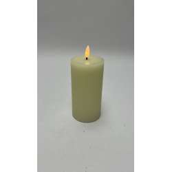 Cf 3 pz candele a led dm 6 h9 h11  h 13,5 a righine avorio