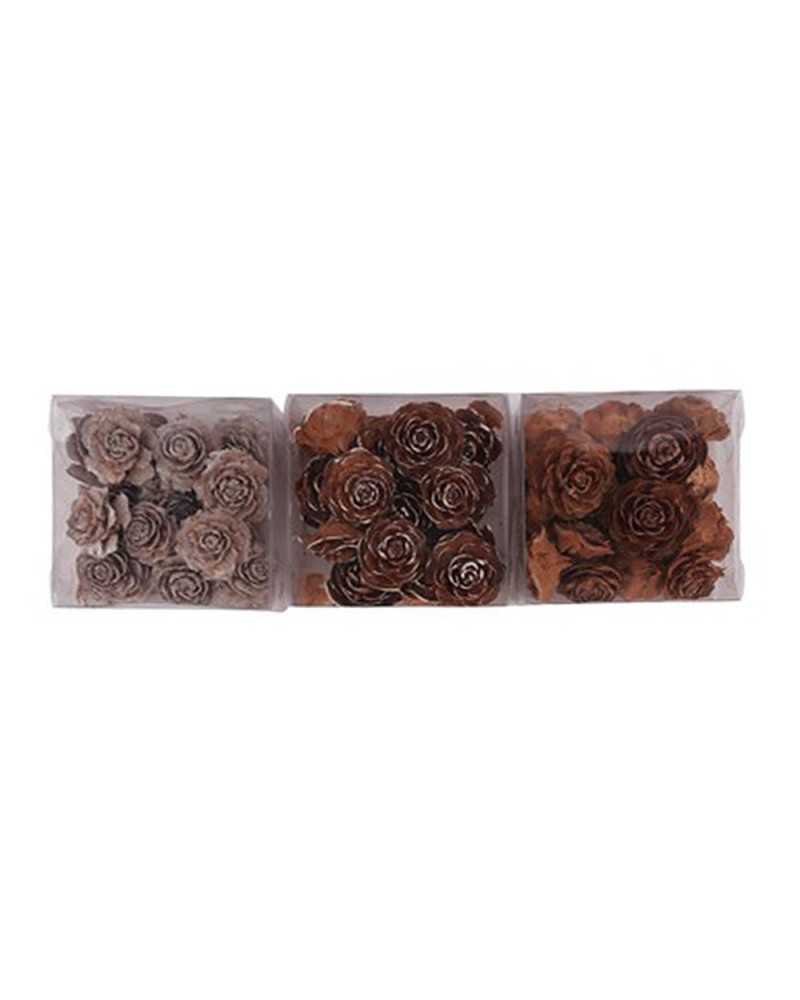 Decorazioni | Cf 3 box di pigne assortite cm 15 mix color | 8720987223033