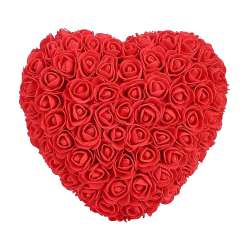 Cuore di rose foam cm 41x25  h 27 rosso