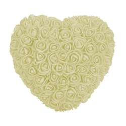 Cuore di rose foam cm 41x25  h 27 cream