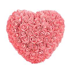 Cuore di rose foam cm 41x25  h 27pink