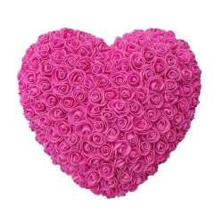 Cuore di rose foam cm 41x25  h 27  dark pink