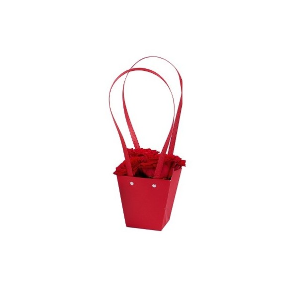 Cf 12pz shopper kraft trapeze cm 13.5 x 15 bianche in PACKAGING