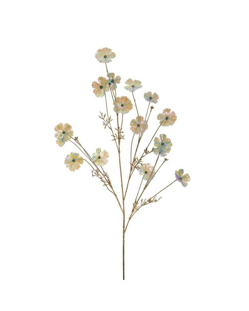 Fiori Artificiali | Ramo cosmos iridescent h107 gold silver lavander | 8025003436085