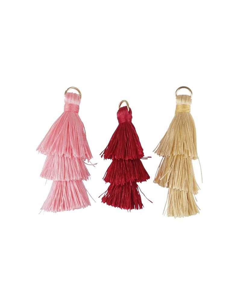 Dettagli per Confezioni | Cf 15pz Nappe cm 2 h5 in 3 colori | 4044855246738