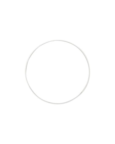 Cerchio decorativo in metallo bianco Ø 20 cm