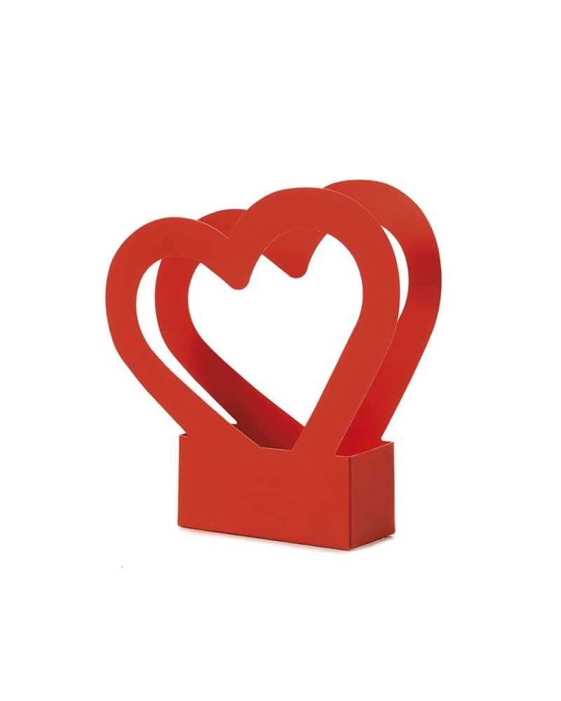 San Valentino | BORSA CUORE IN CARTA - CF 10 PZ - H.40 CM X 38X4 CM - ROSSO | 8013170807326