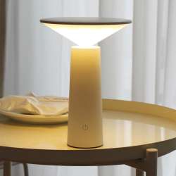 Lampada da tavolo abby cm14 h19  2500mah 5 ore ricarica usb