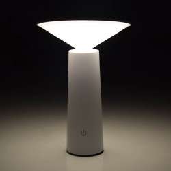 Lampada da tavolo abby cm14 h19  2500mah 5 ore ricarica usb