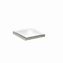 Specchio quadro con bordo in strass cm 25x25 h 1.9 in Matrimoni ed eventi