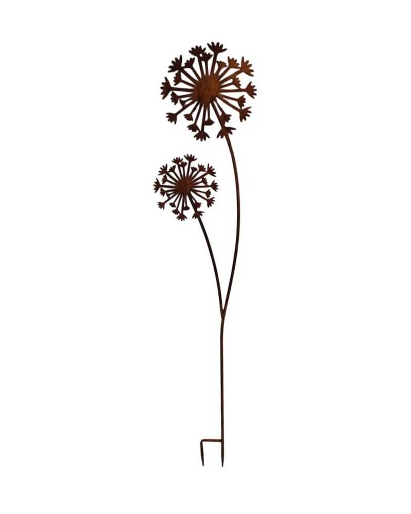 Decorazioni | Soffione di metallo x2 con gambo dm 28x1 h 118 brown | 8721071082789