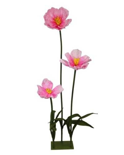 Fiori Artificiali | Set 3 Fior dii carta con gambo dm 40 h150 pink | 8721071182502