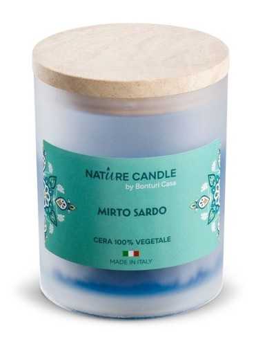 Candela profumata Mirto sardo 200 grammi con tappo in faggio