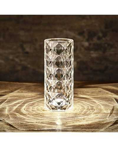 Lampada da tavolo Lefin LED in acrilico trasparente