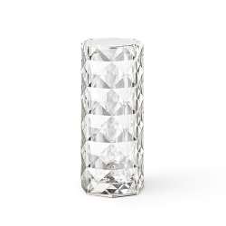 Lampada da tavolo lefin cm 9 h21  8 ore ricarica usb traspar