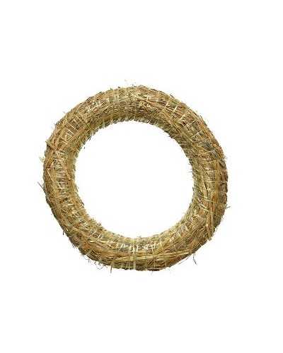 Corona in paglia Ø 35 cm per decorazioni stagionali