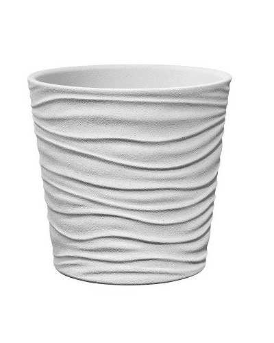 Coprivaso ceramica bianco Sonora Ø24 cm – vaso moderno per piante da interno
