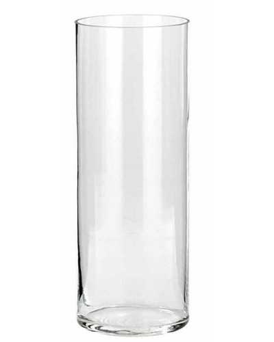 vaso cilindrico vetro trasparente Ø8xH15 cm