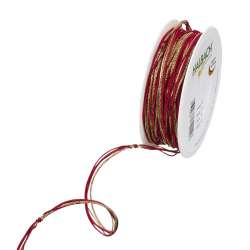 Nastro cordino boucle gimp mm 3 x 15 mt mix red gold