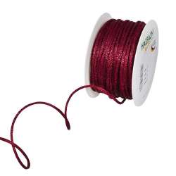 Nastro cordino lurex mm 1.1 x 25 mt bordeaux
