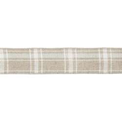 Nastro lino scozzese  mm 37 x 10 mt white cream