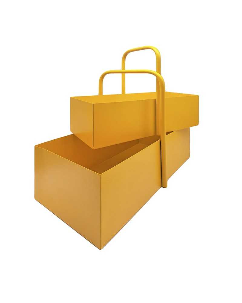 Contenitori e cassetti | Set 2 cassette con manico gialle 30x13x10/25h 35x17x12/27h | 8054751645821