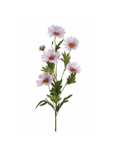 Fiori Artificiali | Ramo daisy x5 e foglie h 79 lilac | 8025003390752