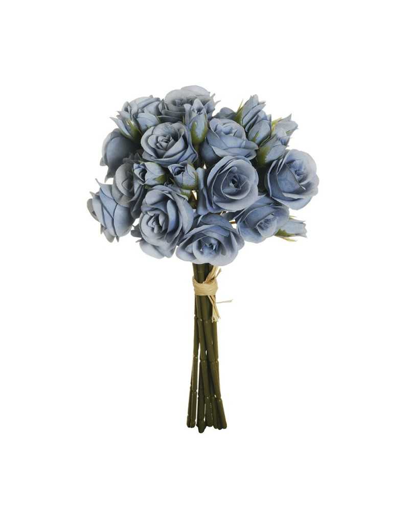 Fiori Artificiali | Mazzo di rose anna x 9 h30 dusty blue | 8025003392176