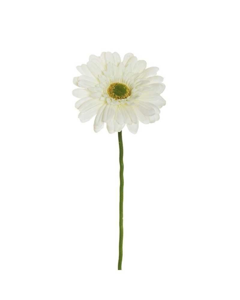 Fiori Artificiali | Ramo gerbera dm 11 h61 bianca | 8025003393609