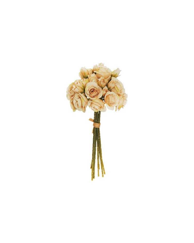 Fiori Artificiali | Mazzo di rose x 9 h30 light ecrù | 8025003399588