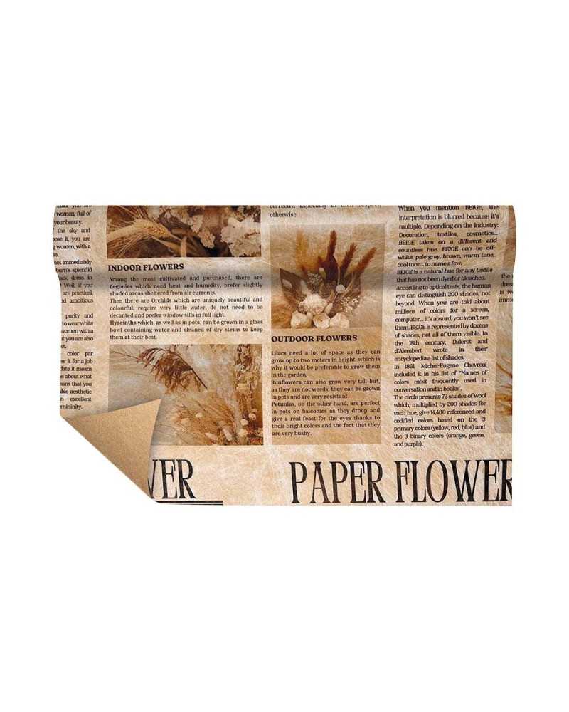 Carte Decorative | Bobina paper fibra flower notizie h 0.75x 9 mt avorio | 8032041714020