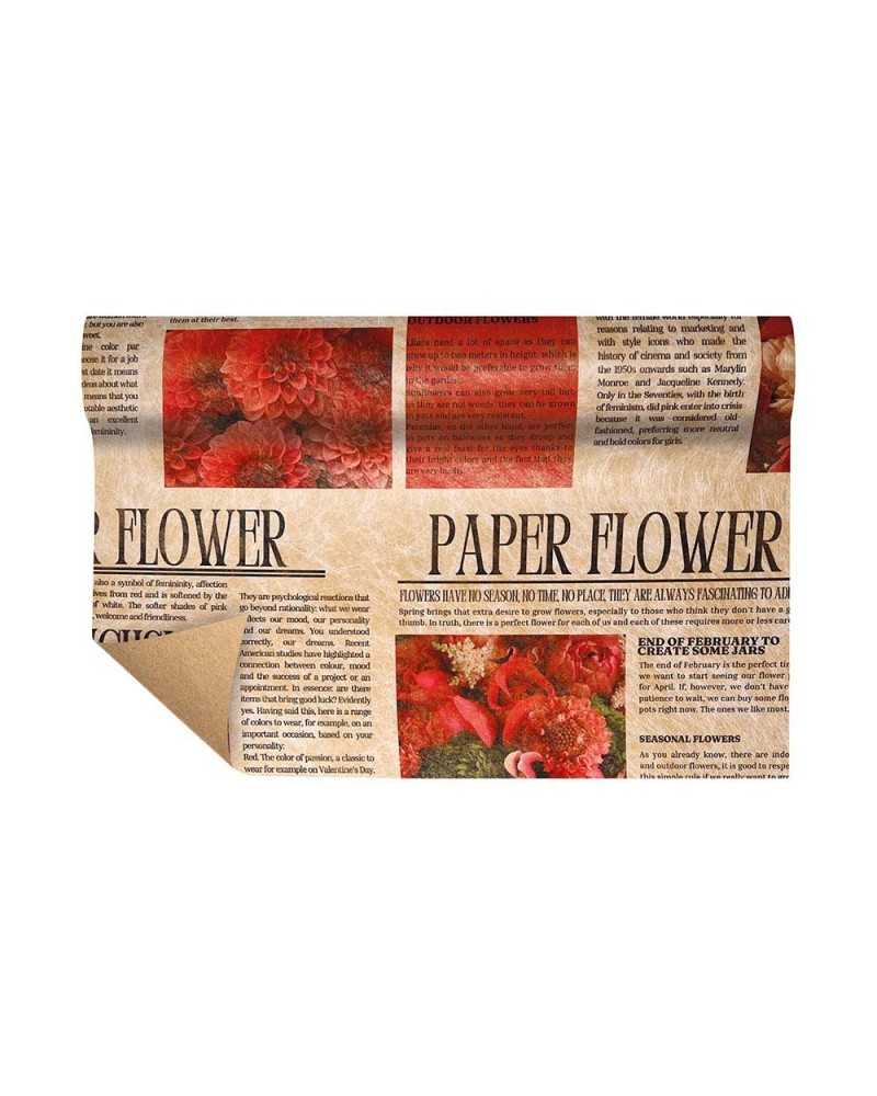Carte Decorative | Bobina paper fibra flower notizie h 0.75x 9 mt fucsia | 8032041714136