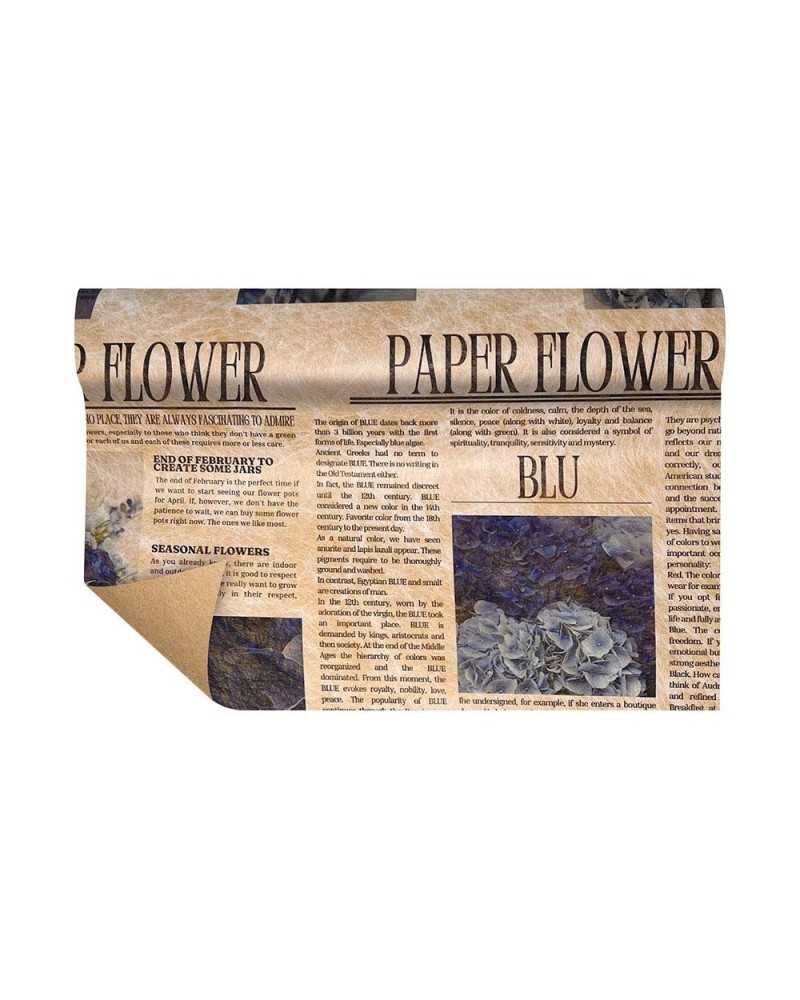 Carte Decorative | Bobina paper fibra flower notizie h 0.75x 9 mt nera | 8032041714204