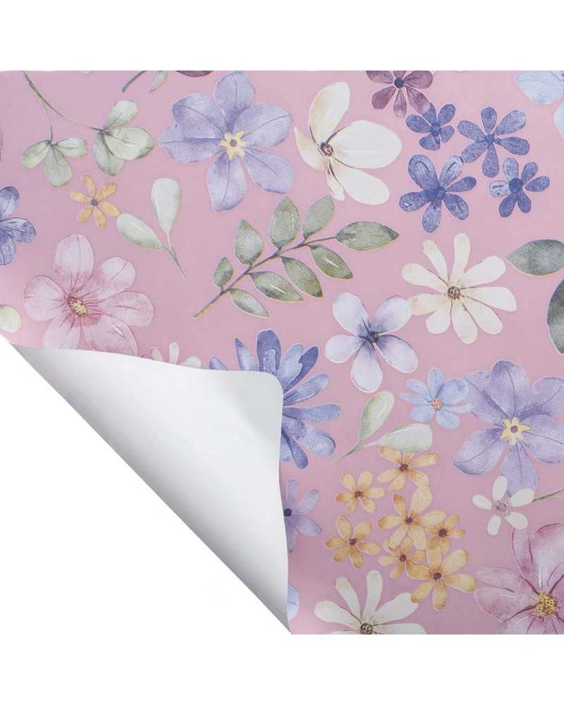 Carte Decorative | Bobina perl mirafiore rosa verde cm 100 x25 mt 40my | 8013170840521