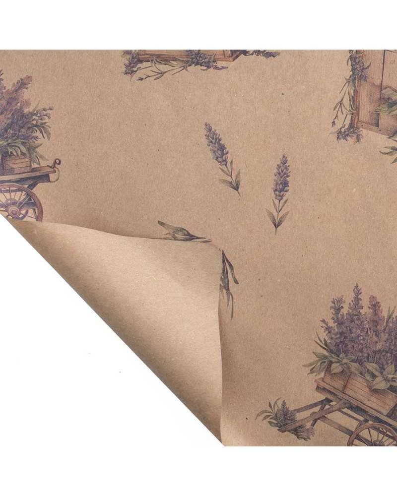 Carte Decorative | Bobina kraft lavanda cm 100 x25 mt 40my naturale | 8013170841726